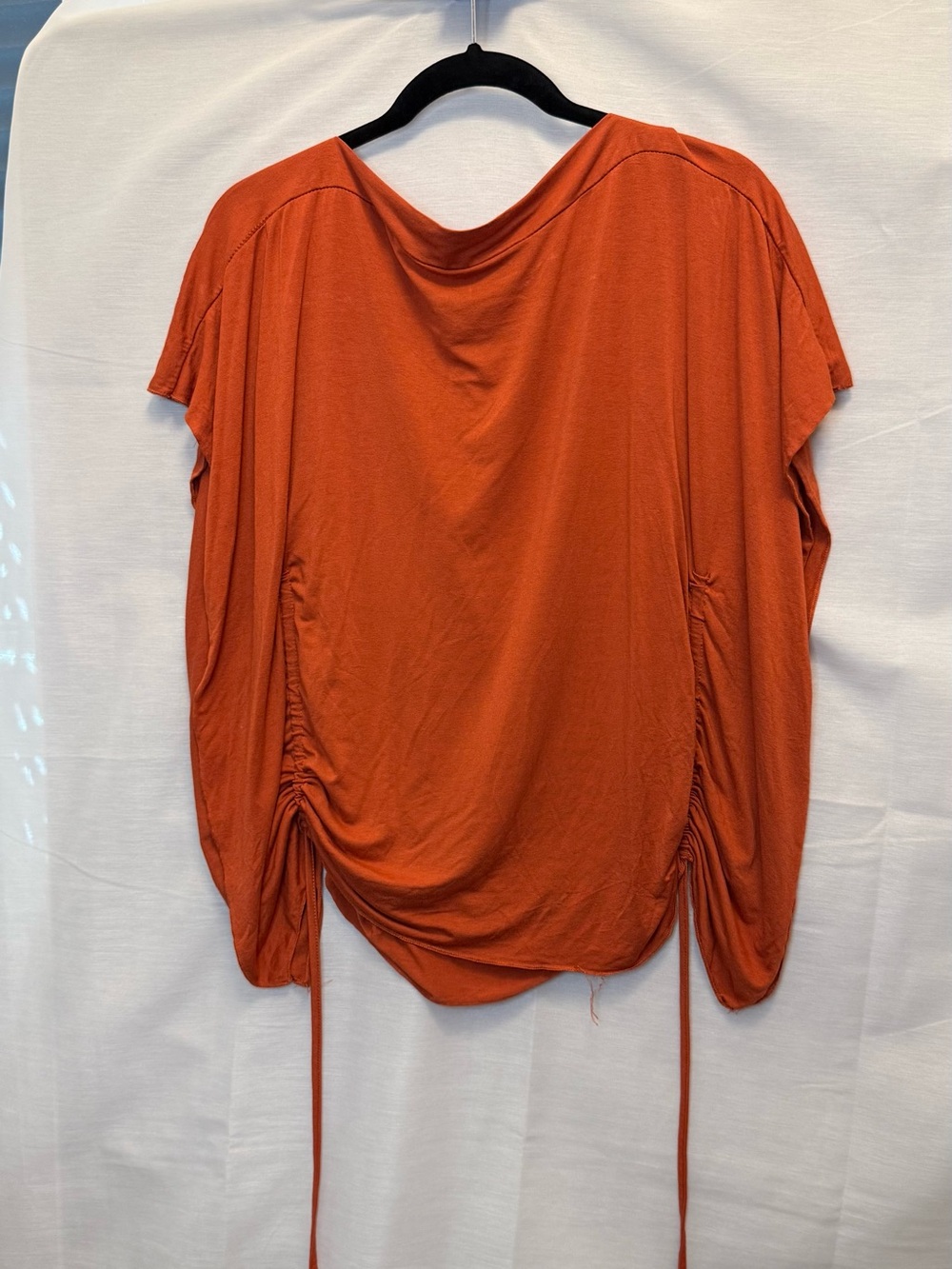 Rust Floral Ruched Batwing Top - Picture 2 of 4